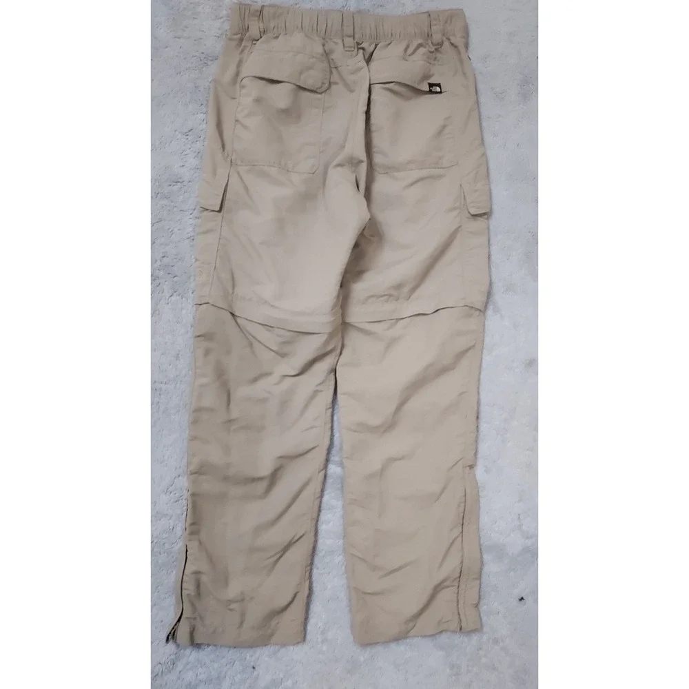 The North Face Pants Mens Medium Convertible Hiking Cargo Tan Cargo Belted Hike